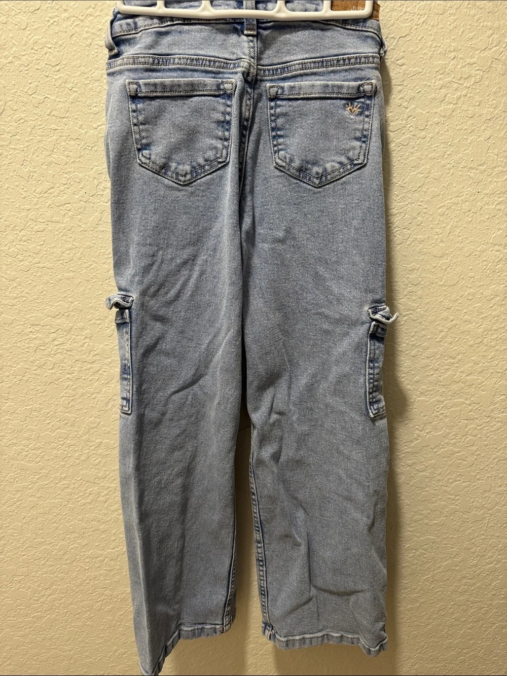 Justice Light Wash Cargo Jeans for Kids